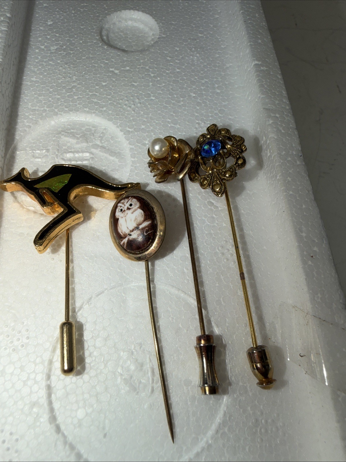 Vintage costume jewelry – stick pins – set of 4