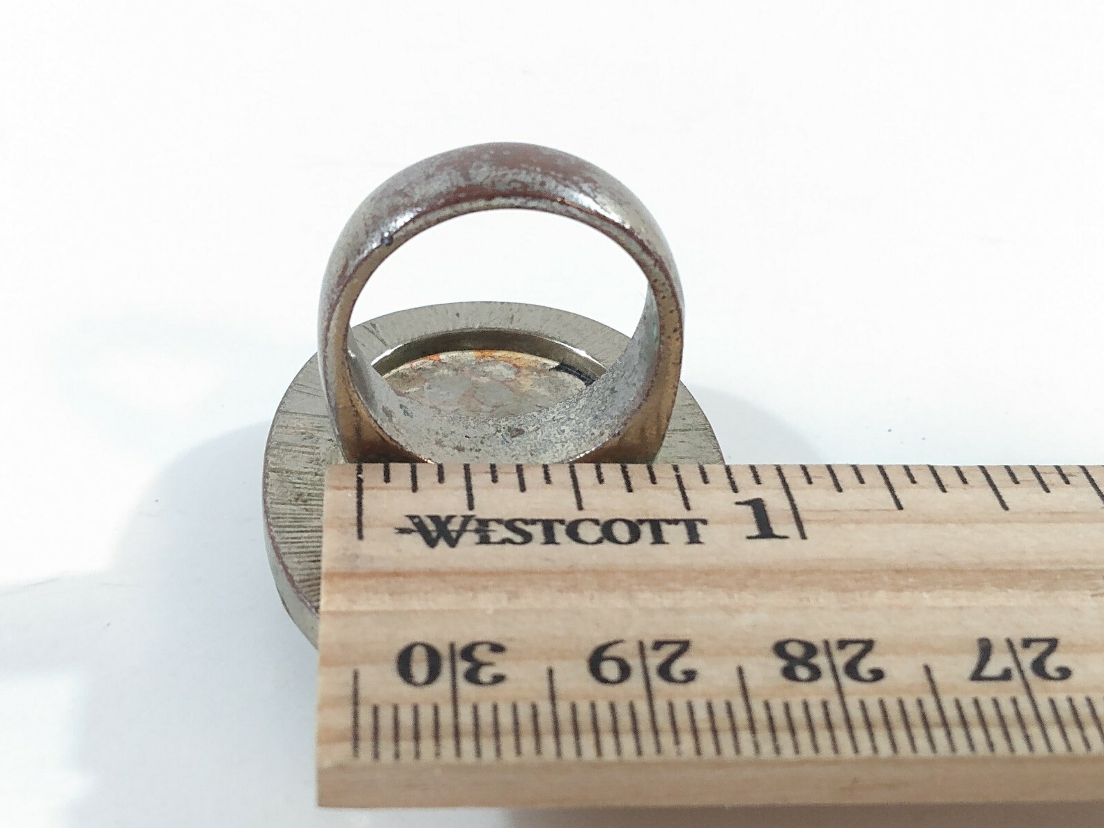 Vintage Mid Century Large Floral Oval Ring 1.5″
