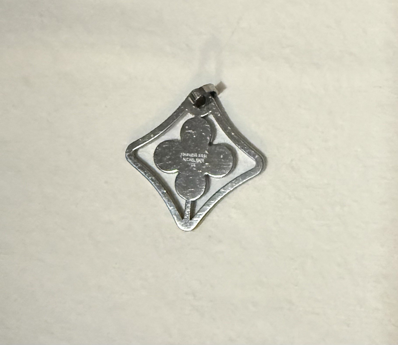 Vintage Quatrefoil 4-Leaf Good Luck Necklace Charm Nickel Free Stainless Steel