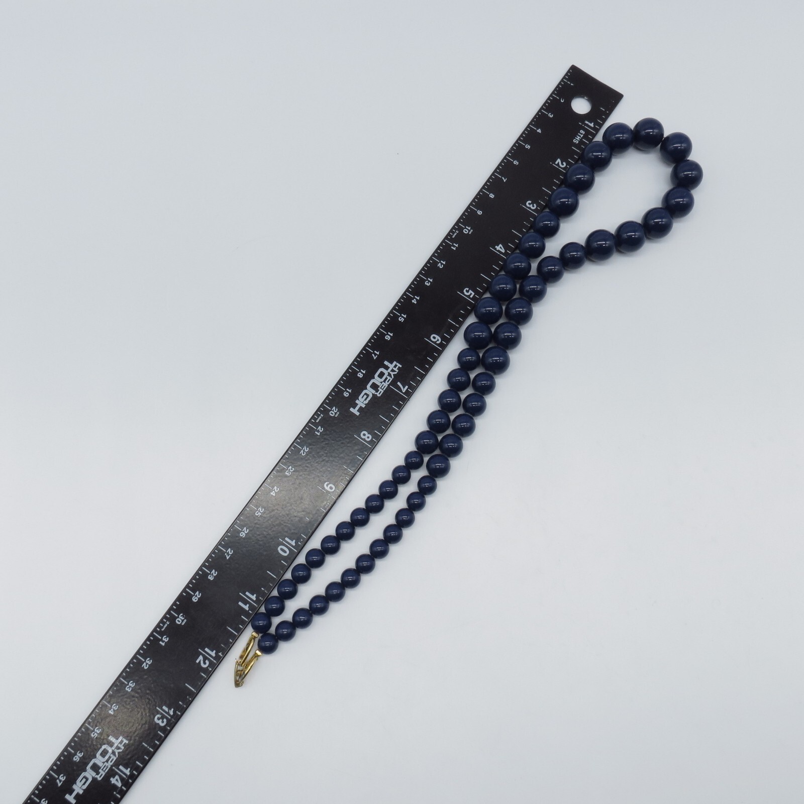 VTG Napier Graduated Beaded Necklace Dark Blue Boho Everyday Wear 24″