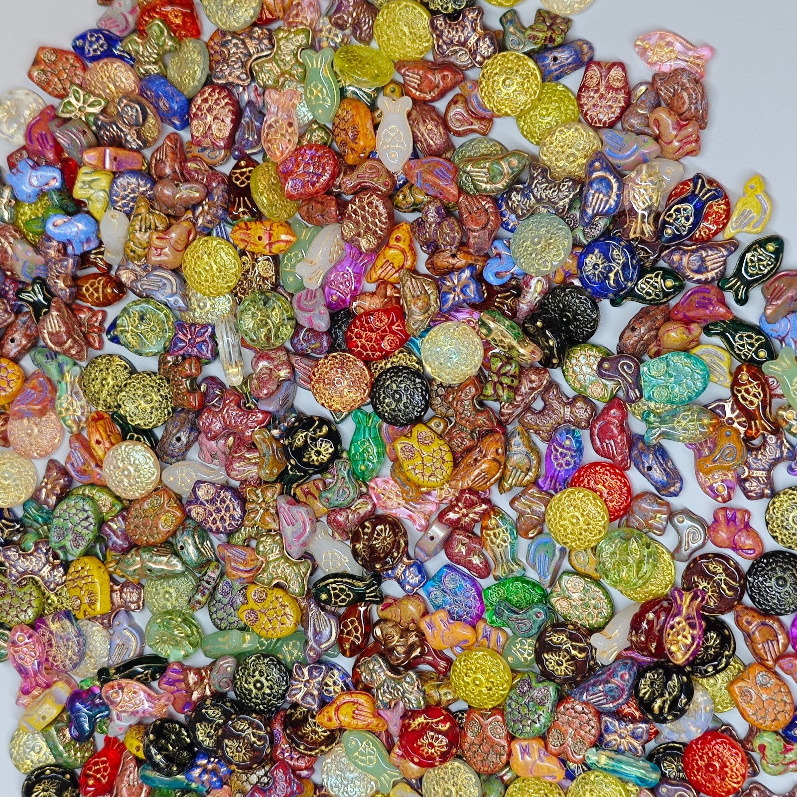 100g Vintag Styley Bulk Jewelry glass bead Lot ALL Brand New Untested Mix Match