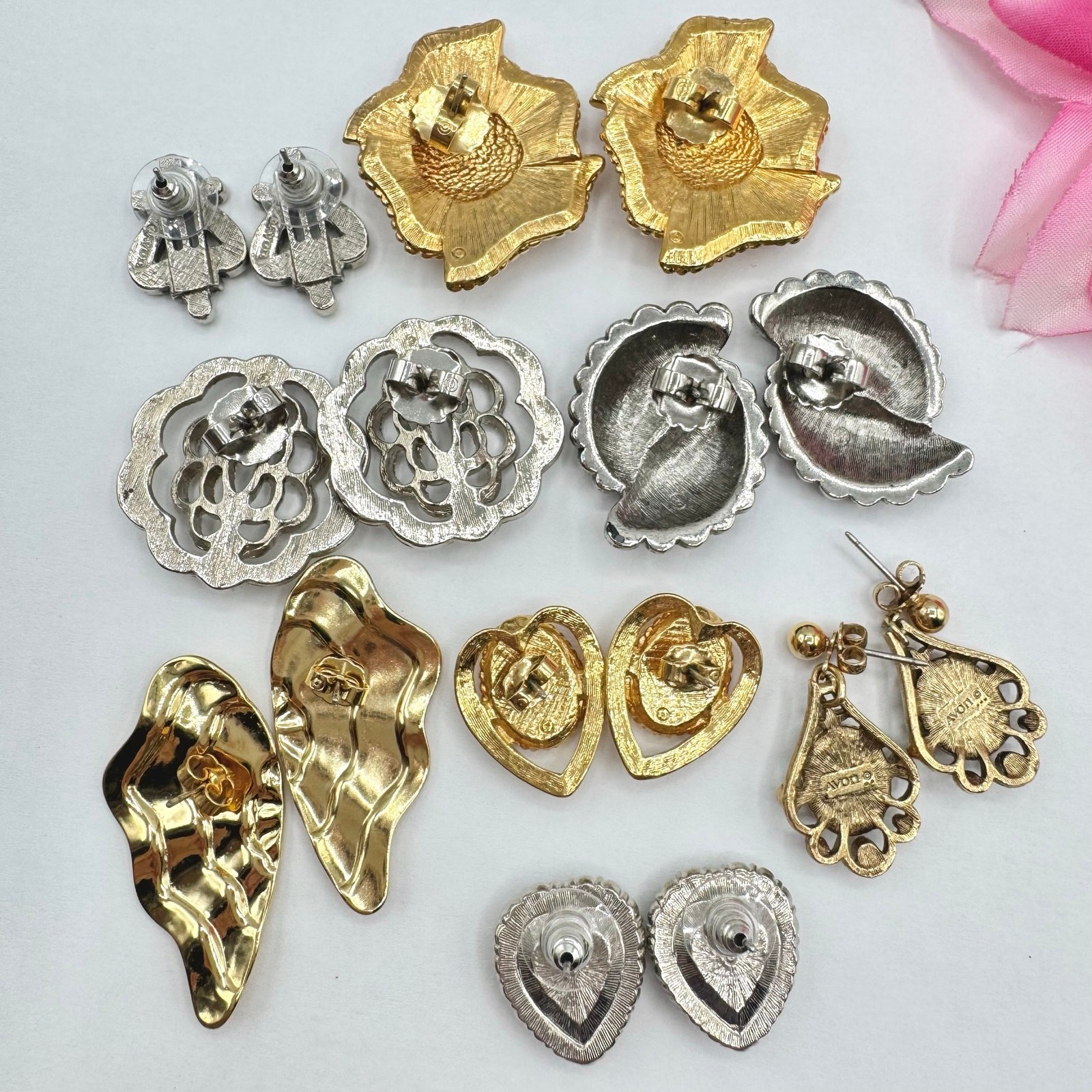 Vintage Avon Earring Lot 80s 90s Opulent Ornate Statement Retro Mixed Styles