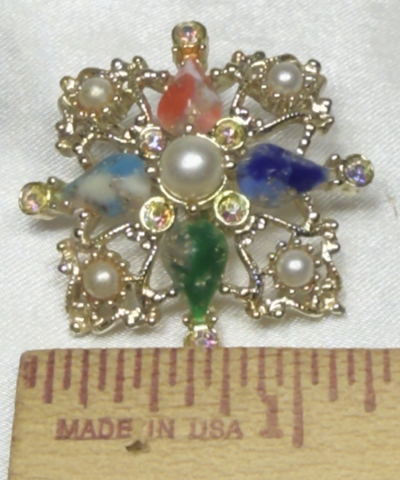 VINTAGE SARAH COVENTRY GALAXY BROOCH/PENDANT WITH CLIPON EARRING SET RHINESTONES