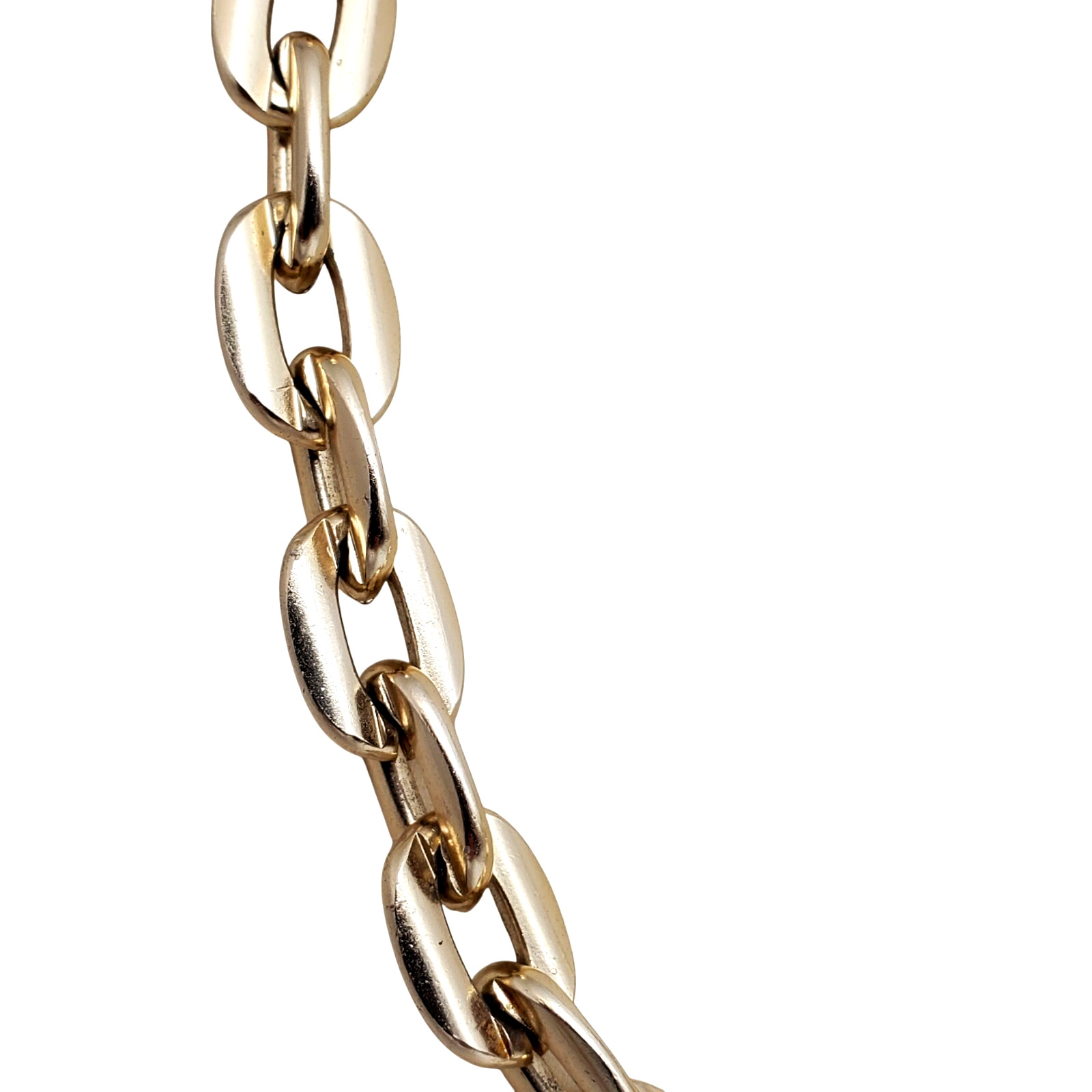West Germany Chunky Necklace Pale Gold Tone Link Chain Statement Choker Collar