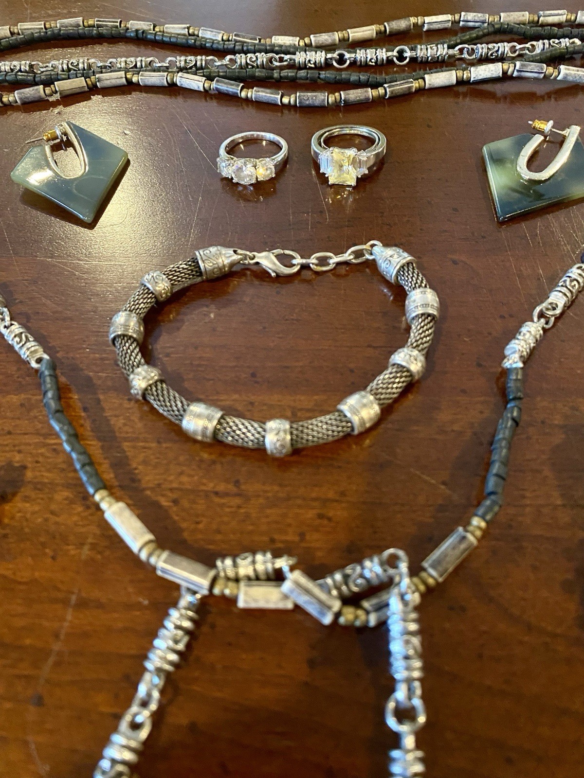 VTG – Modern Jewelry Bracelet Necklace Earring Rhinestone Faux Pearl Lot