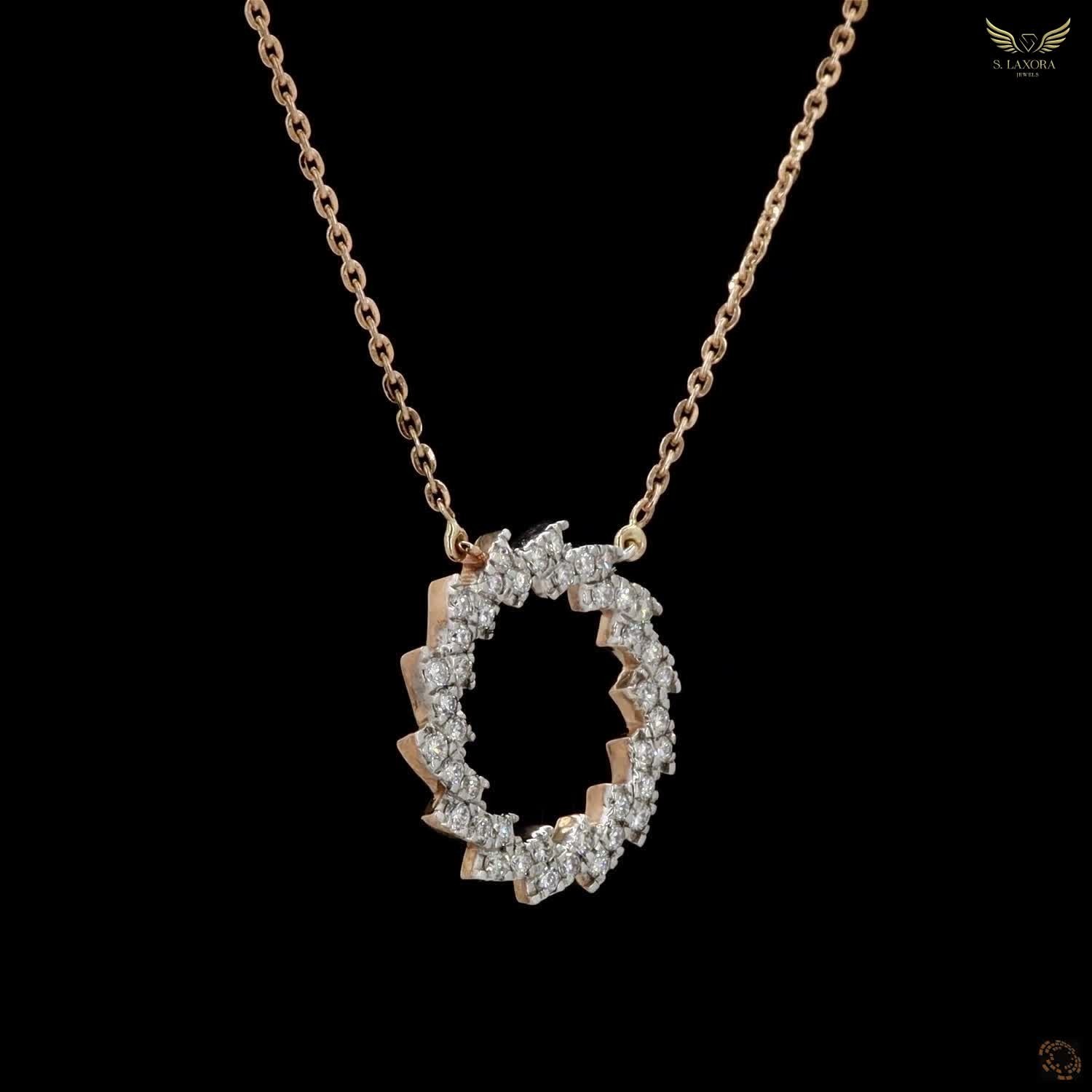 Lab Created Diamond 0.50ct Pendant Necklace Rose Gold Plated Gift