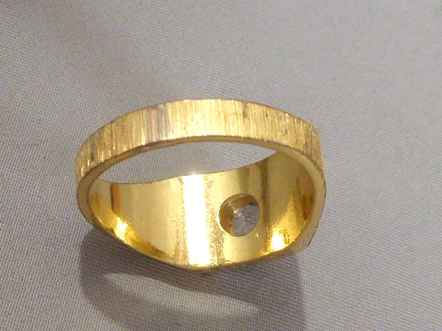 RARE 14k K YELLOW GOLD FILLED NEW OLD STOCK 70’S SIZE 12.75 SOLITAIRE RING