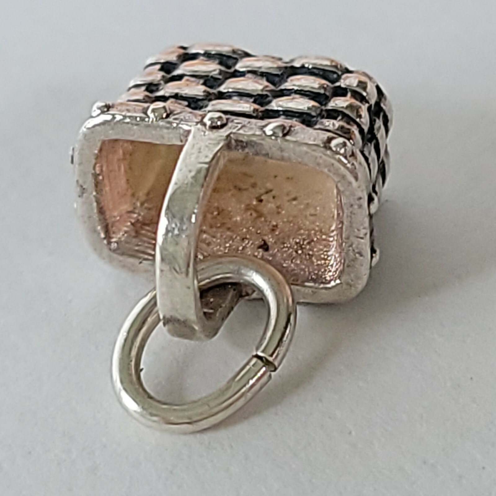 Brown County Baskets Gathering Basket Mini Charm Sterling Silver