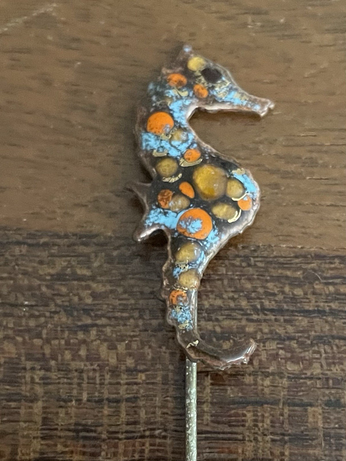 Stick Pins Lot Enamel Seahorse Bee Butterfly Turquoise Vintage