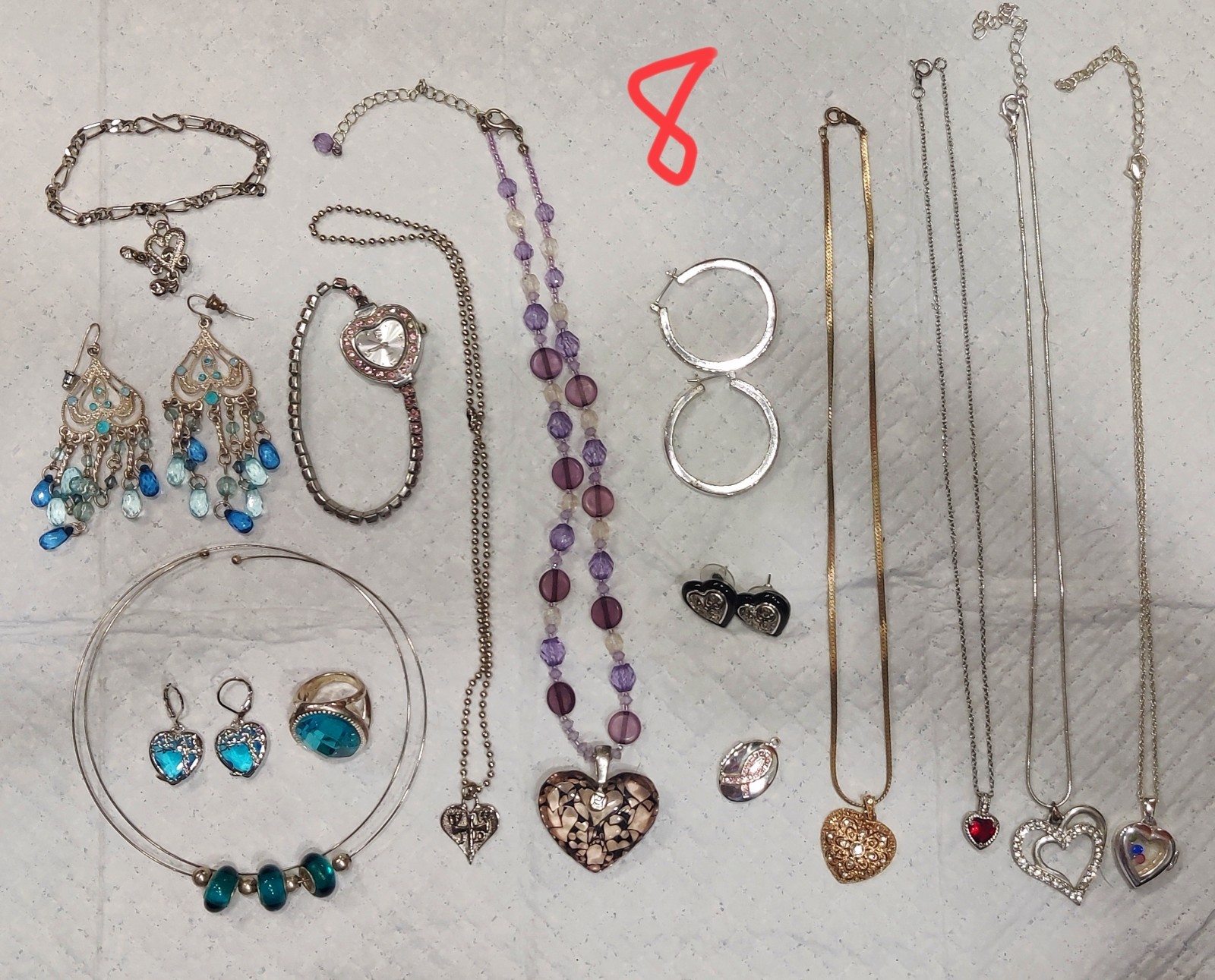 Lot Of Estate Costume Jewelry, 15 Pcs