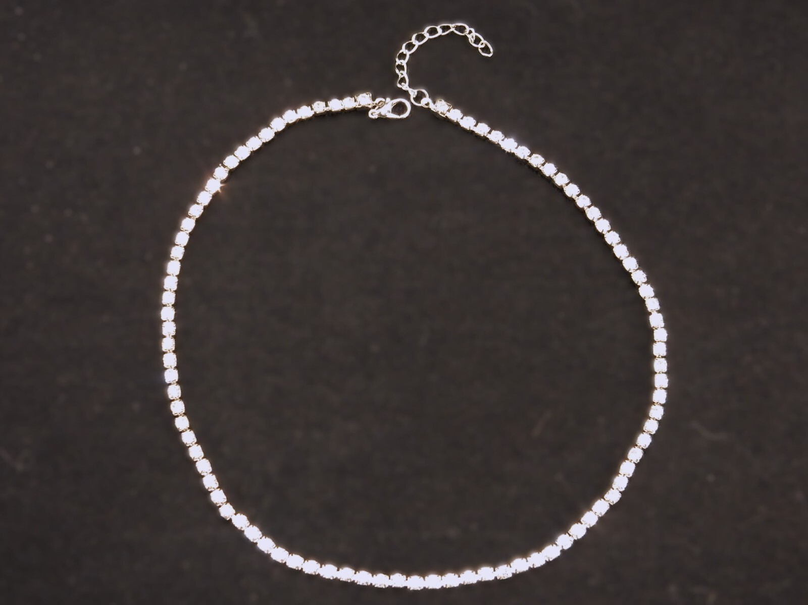 16″ Vintage Rhinestone Choker Necklace, Elegant, Delicate, Necklace, JWL-502