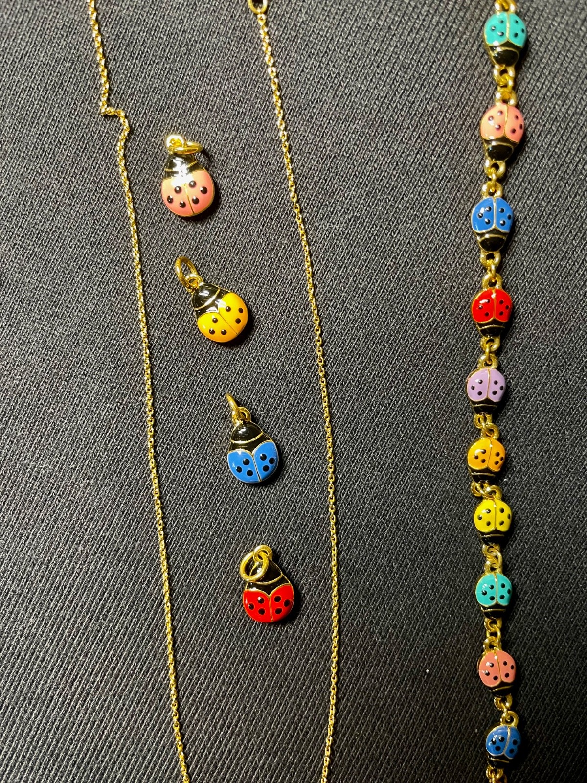 JOAN RIVERS LADYBUG Bracelet, Necklace & Earrings