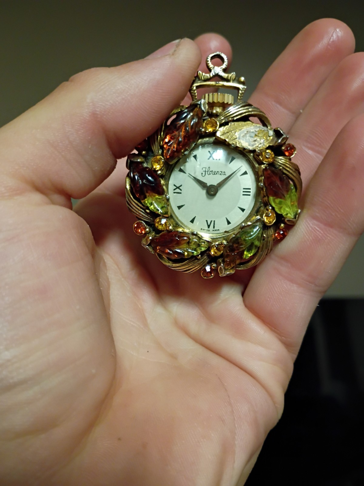 Florenza Victorian Pocket Watch Set Of 2, Gold Tone Great Condition