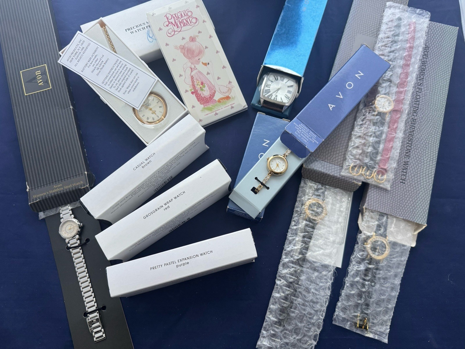 Vintage Jewelry Lot All Avon Watches In Boxes 10 Unknown If Work Appear Unworn