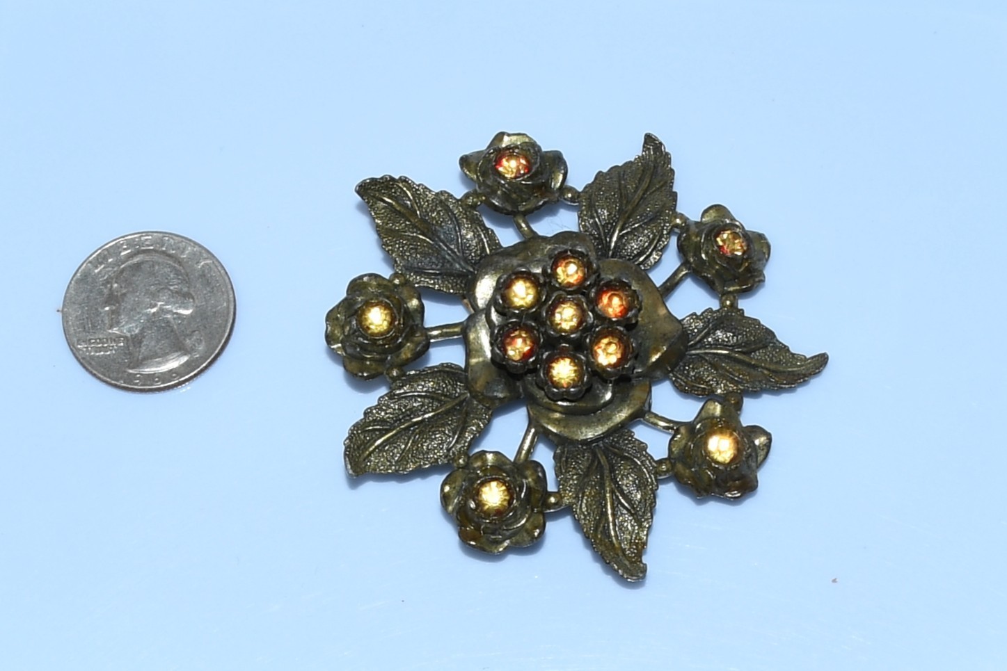 VINTAGE LITTLE NEMO LN/25 RHINESTONE PIN BROOCH