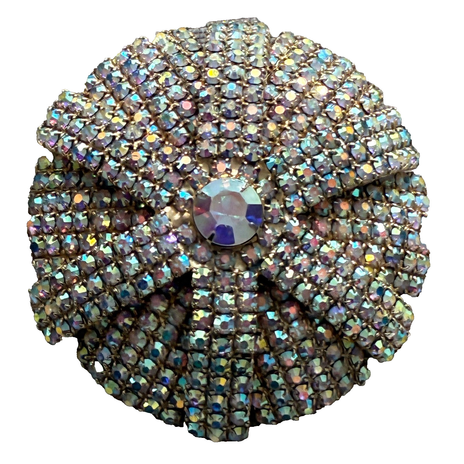 Vintage AB Crystal Brooch Pin Brooch