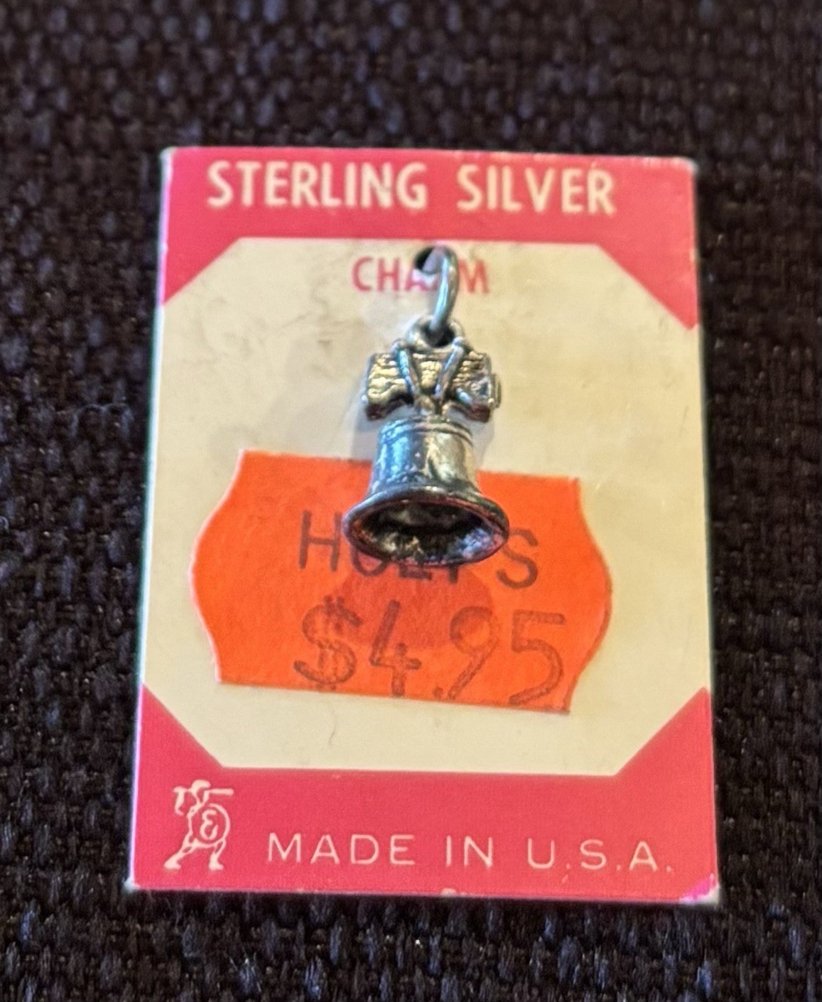 New Old Stock Vintage Liberty Bell Sterling Silver .925 Charm Made in USA