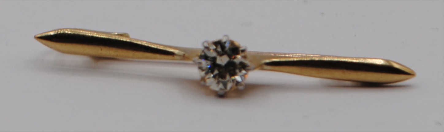 Antique 15ct Old Cut Diamond Brooch, 0.31ct (FREE AUSTRALIA-WIDE POSTAGE)