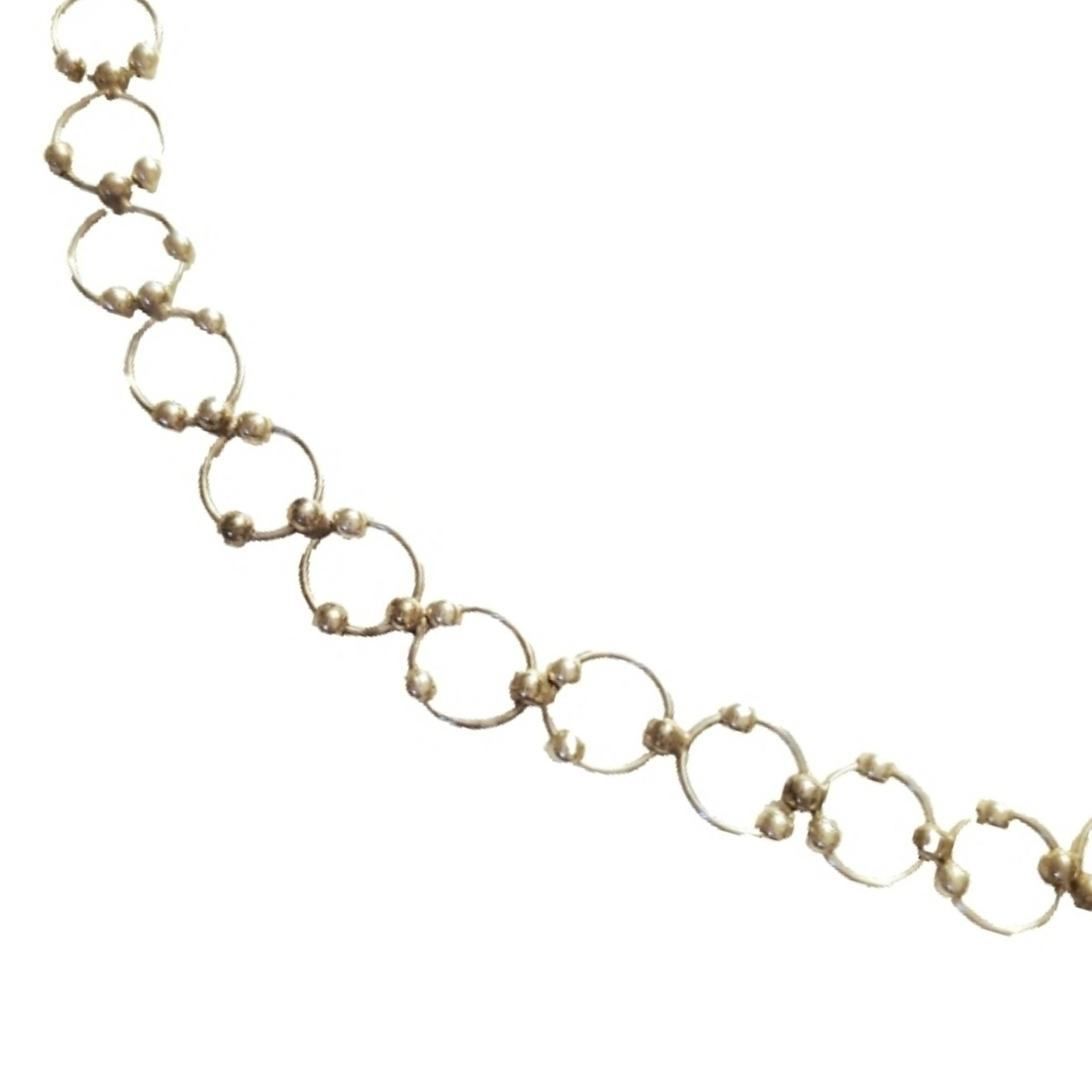 Beautiful Bali Open Circle Beaded Ball Style 925 Sterling Silver Bracelet 10″