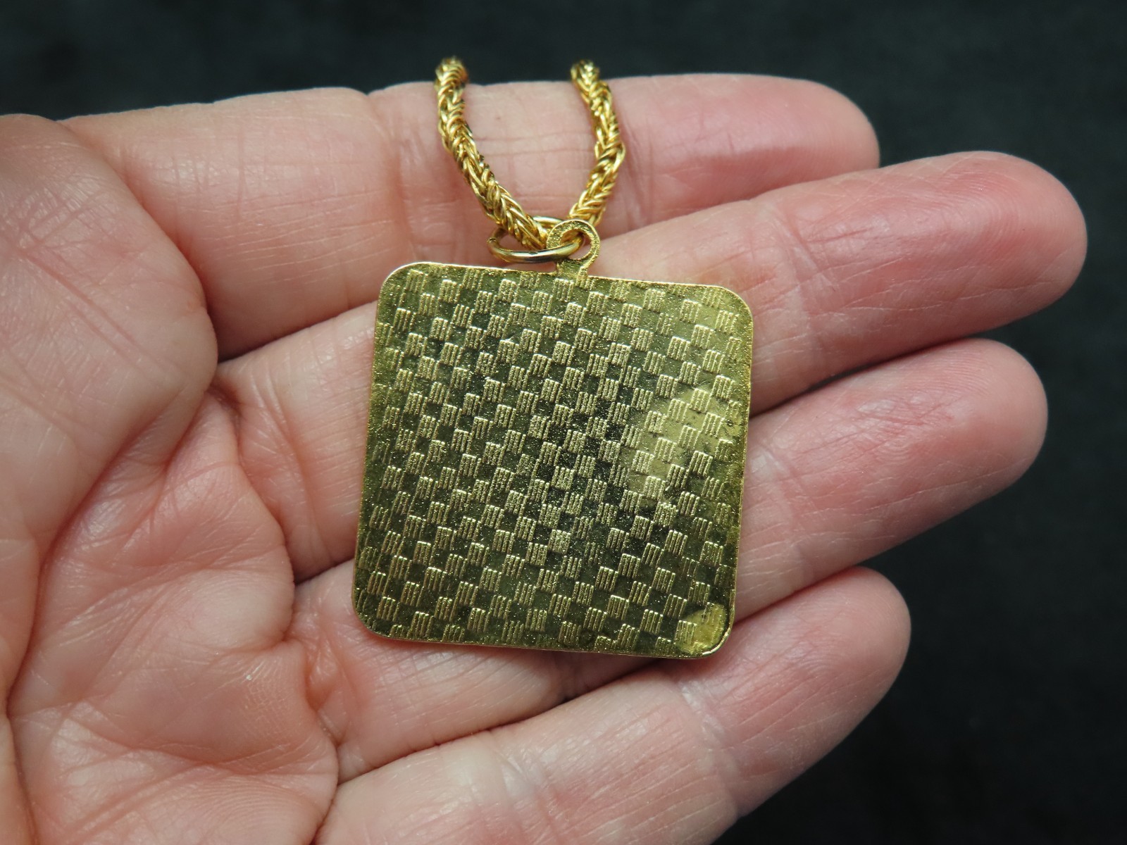 Vintage 1980’s Enamel Abstract Design Pendant