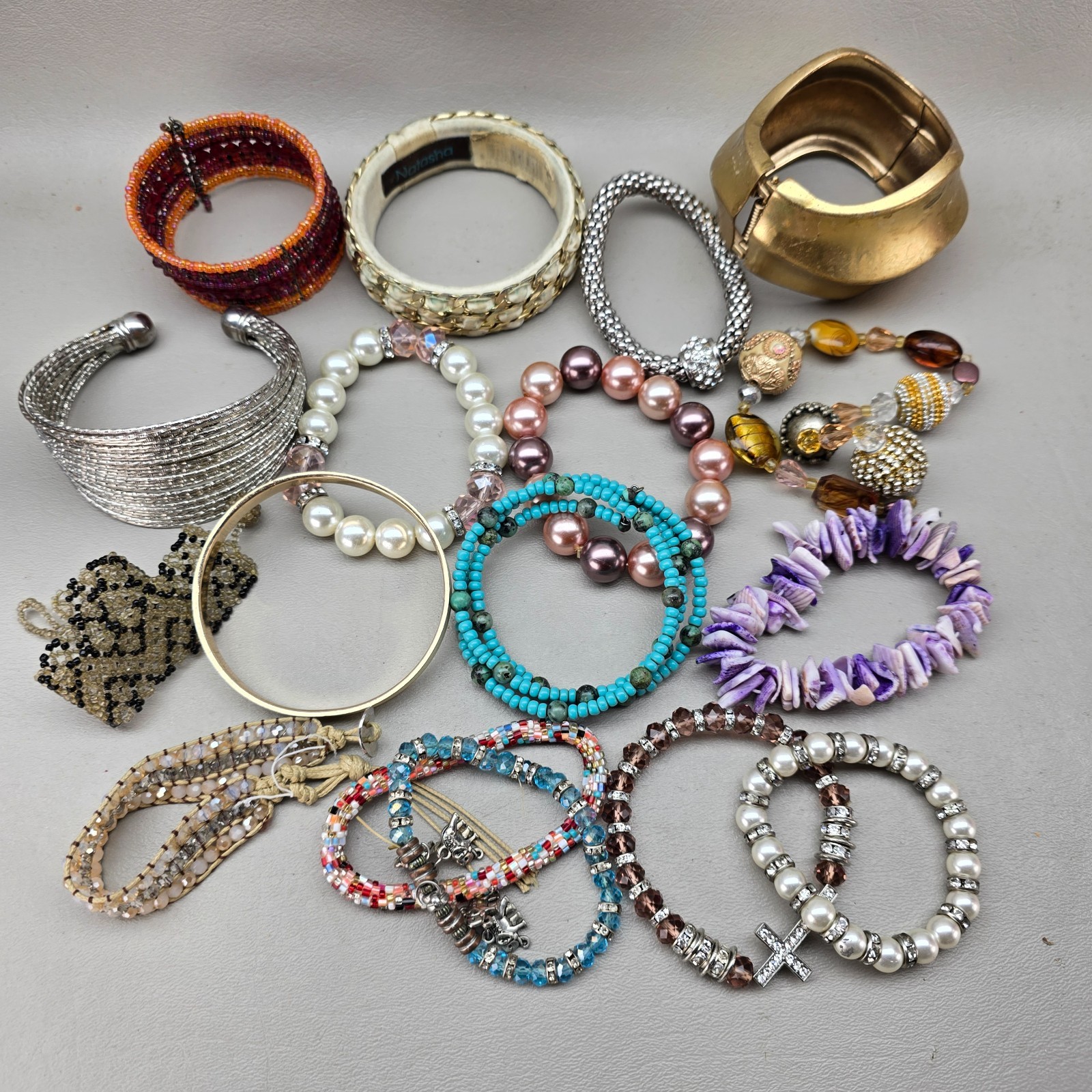 Vintage to Modern Bracelet Lot Wearable Resell 17 Pieces