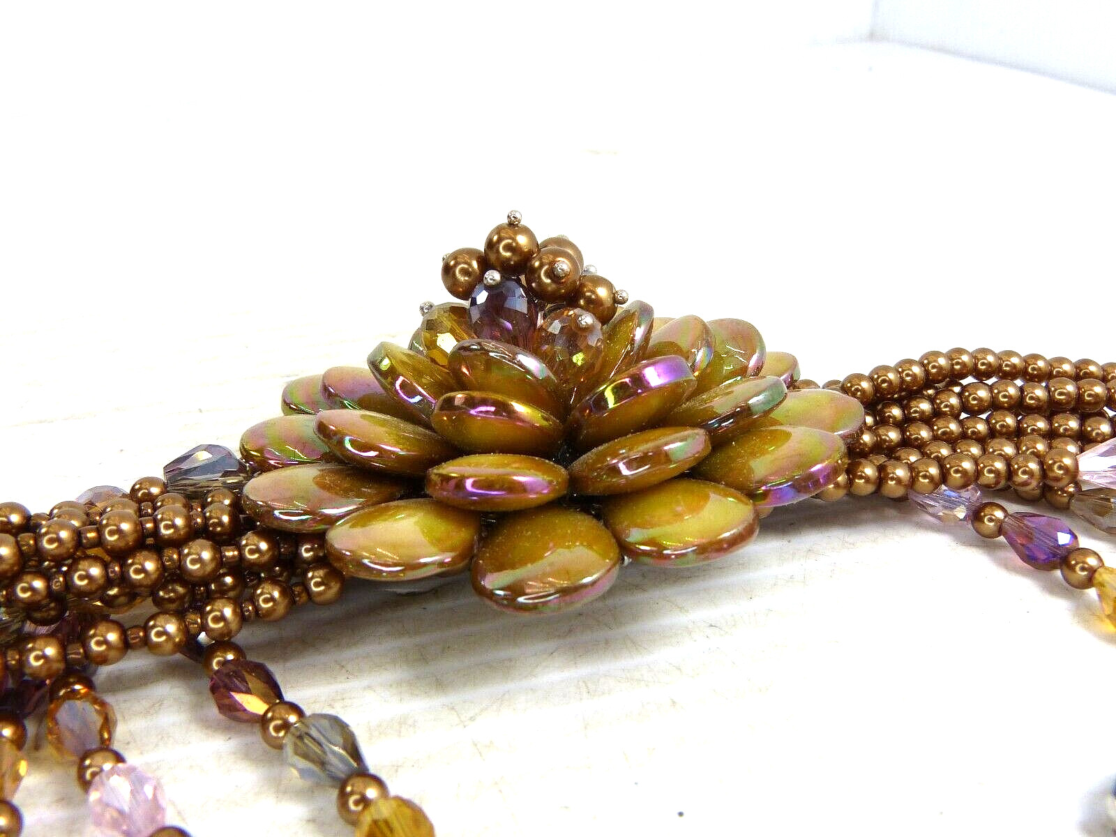 Vintage Joan Rivers Starlet Necklace Copper Bronze Color Statement Necklace
