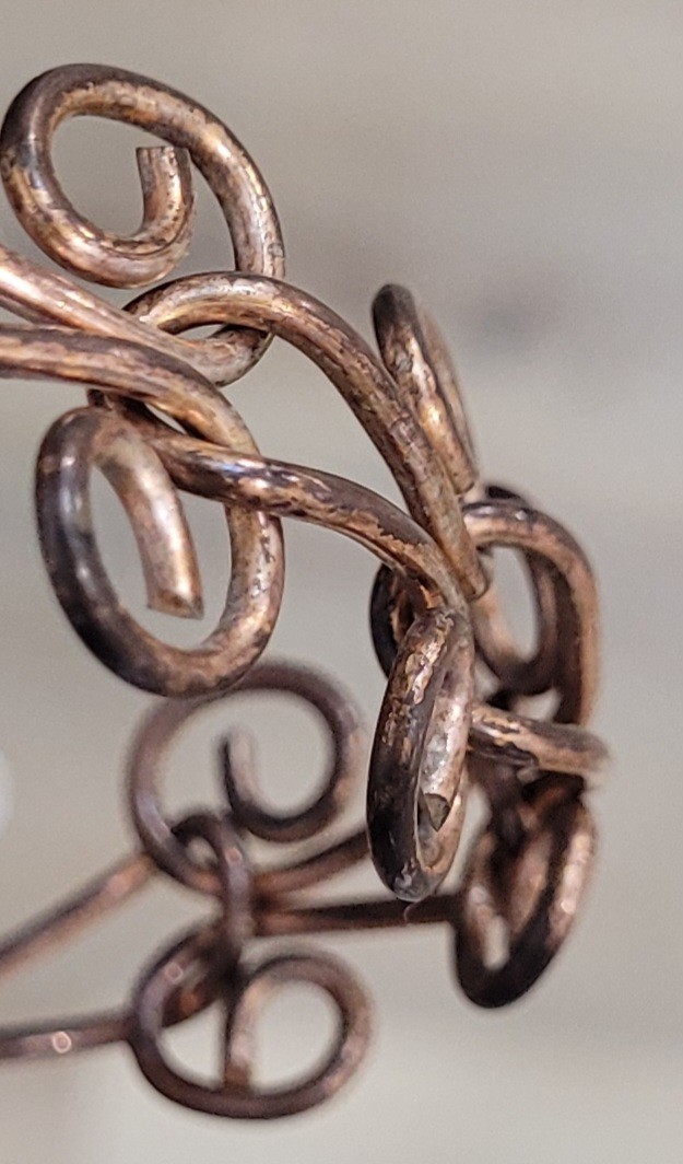 Vintage Spiral Bracelet Copper Alloy Metal Swirl