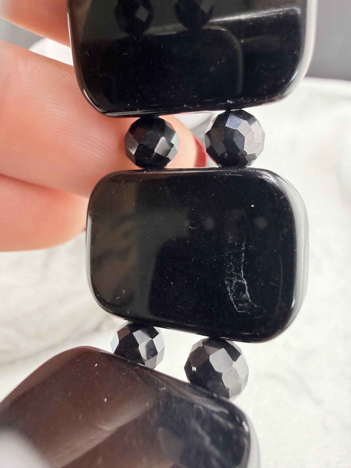 Mine Finds By Jay King Bracelet Black Stone NEVER WORN 7.5”