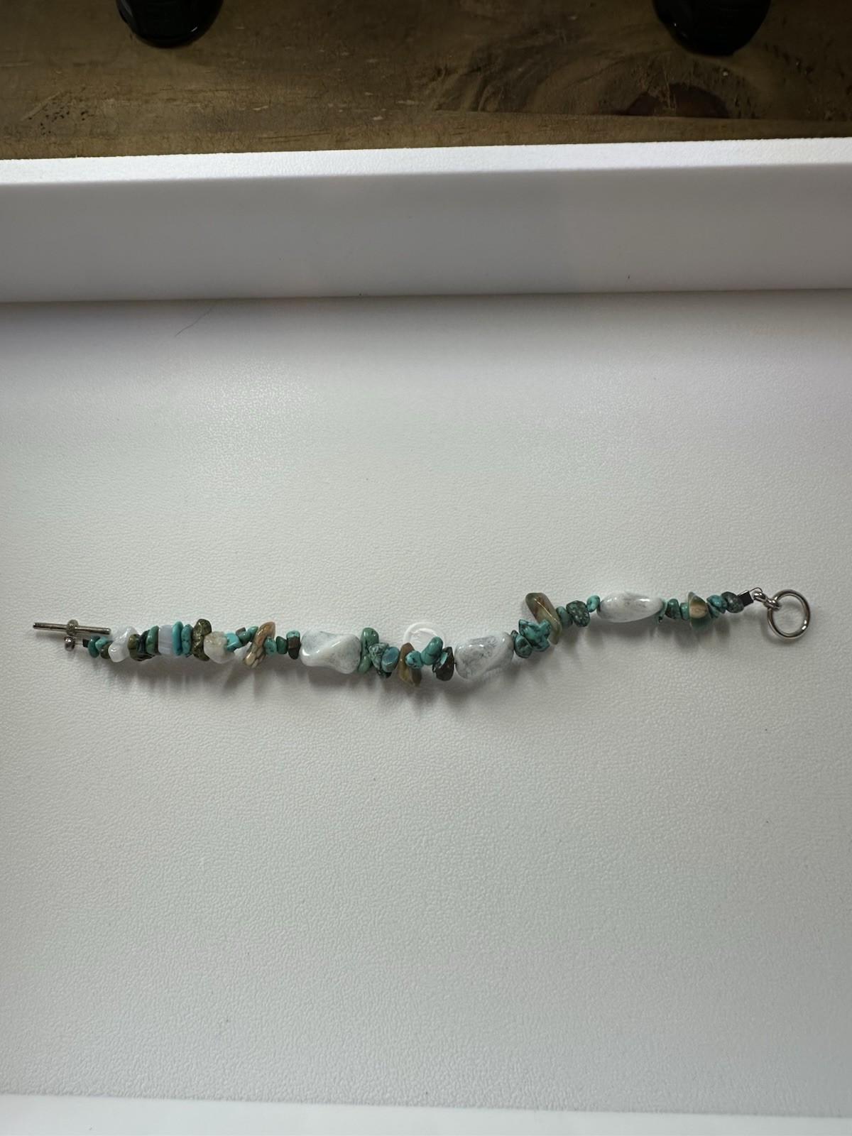 Natural Stone Bracelet. Multiple Stone Types Including Turquoise Size 6.5”