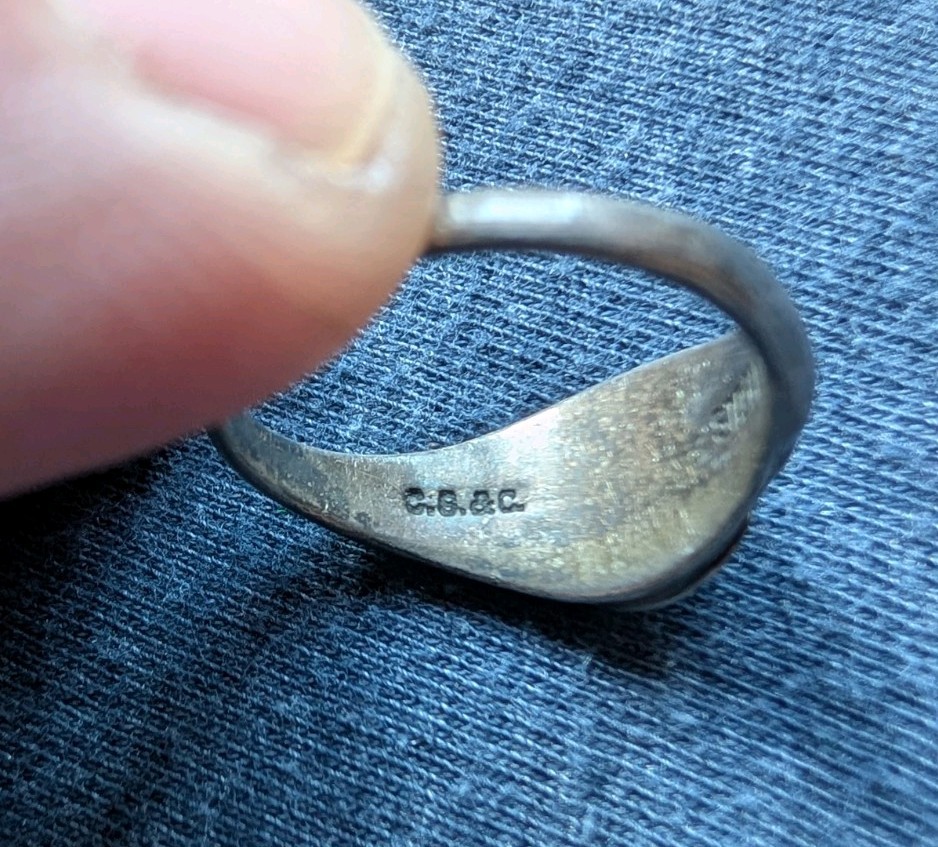 Antique 1916-1940 Mankato Commercial College MN Sterling Silver Honor Ring 7