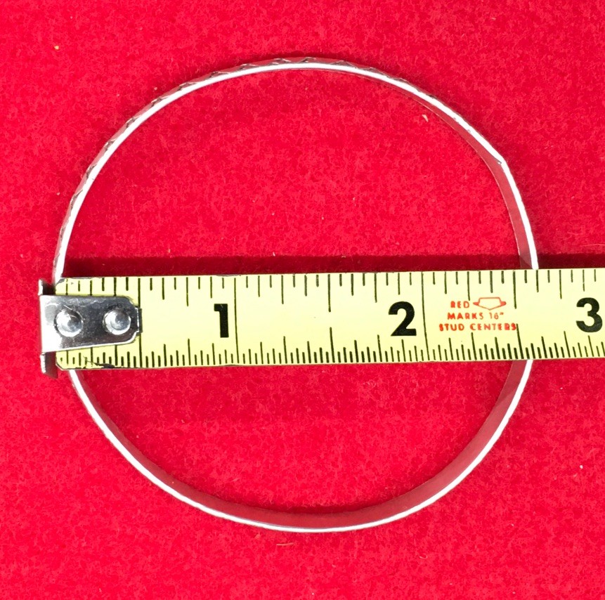 Vintage Rare Danecraft Felch & Co. Sterling Silver Double Heart Bangle