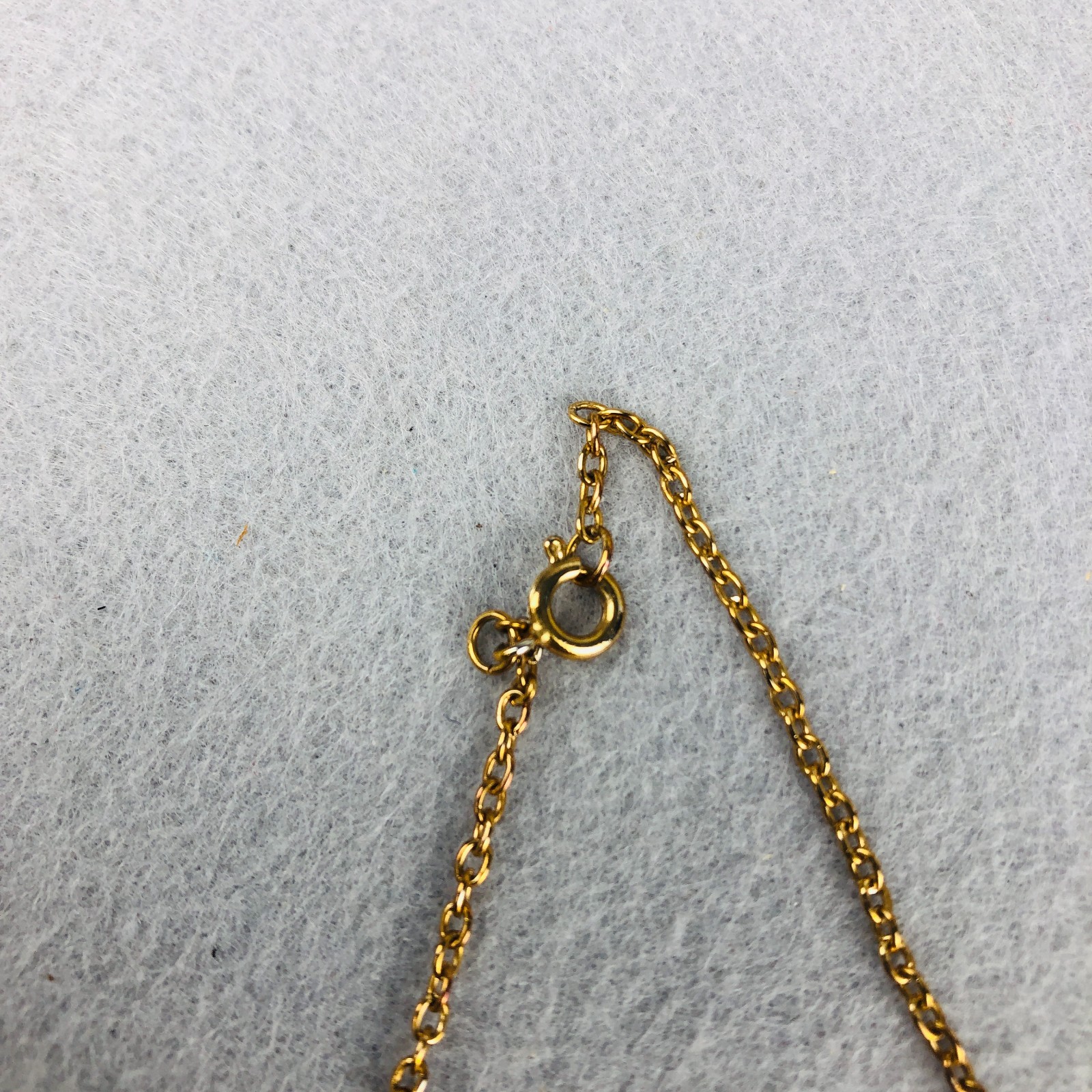 Penny Miniature 10mm Coin Charm Pendent Necklace Vintage 16″ gold tone chain