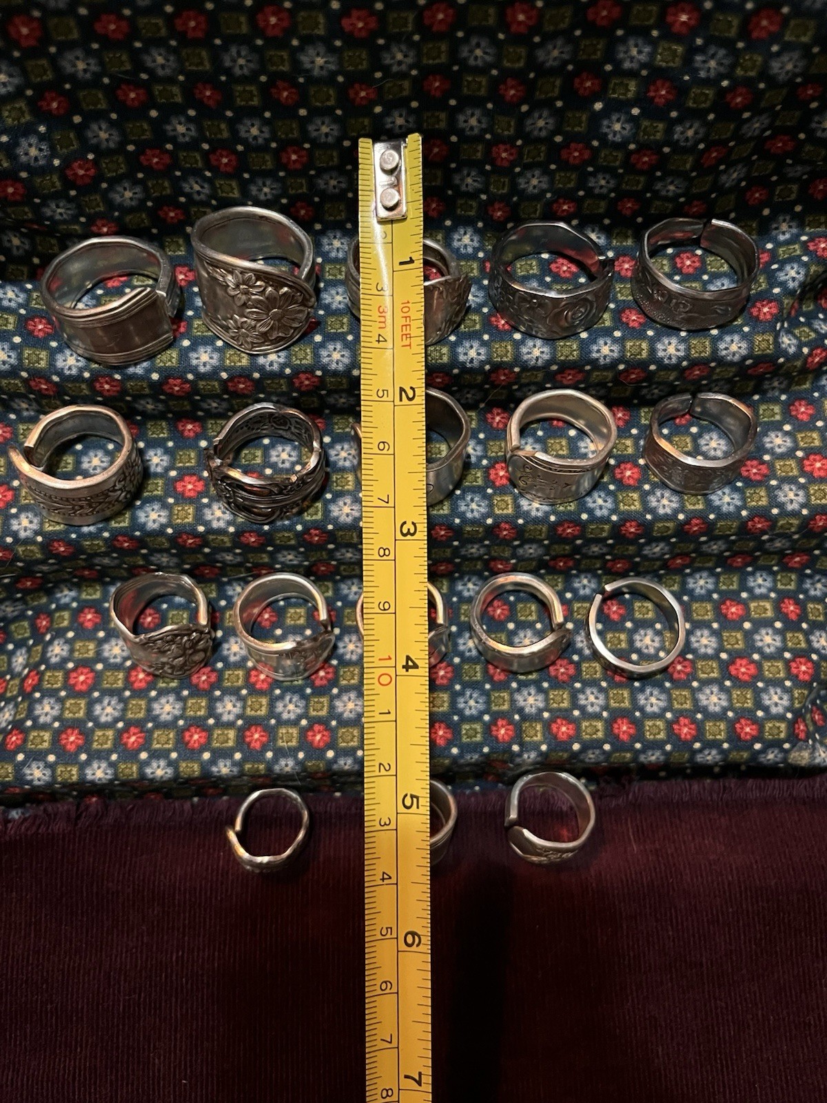 Spoon Ring Lot Of 18-Silver Plated & Stainless Steel Antique & Modern