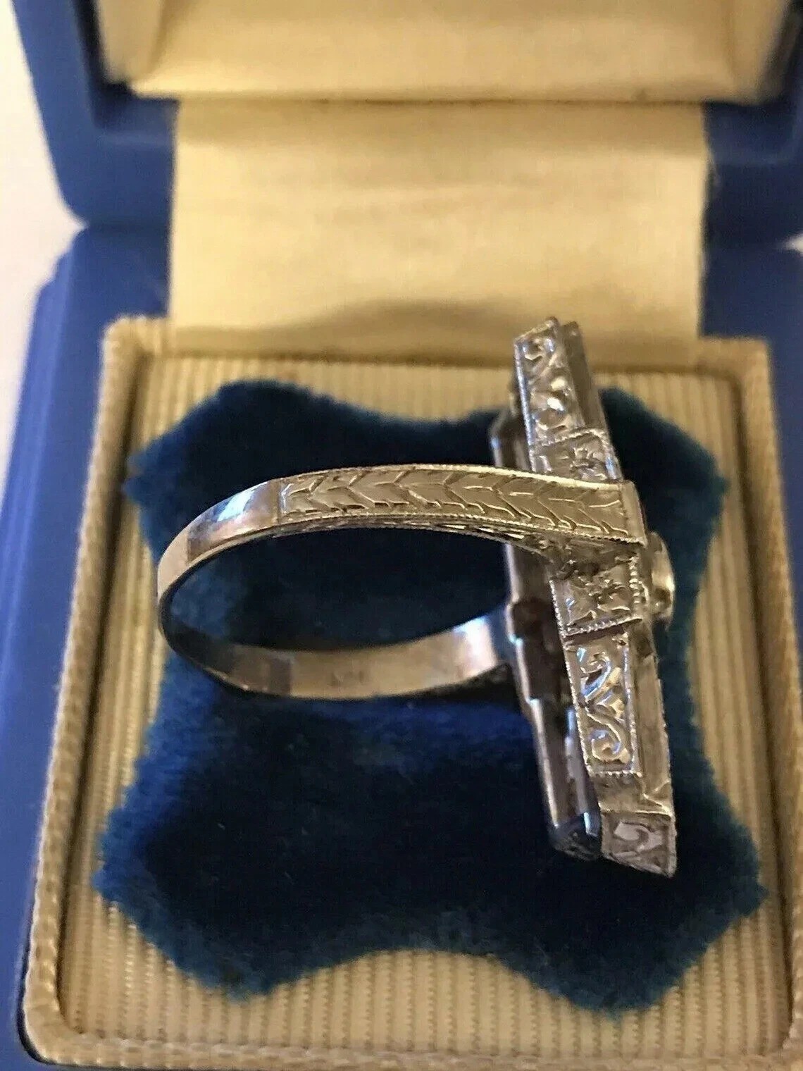 1.95Ct Art Deco Style Lab Created Diamond Anniversary 14K White Gold Finish Ring