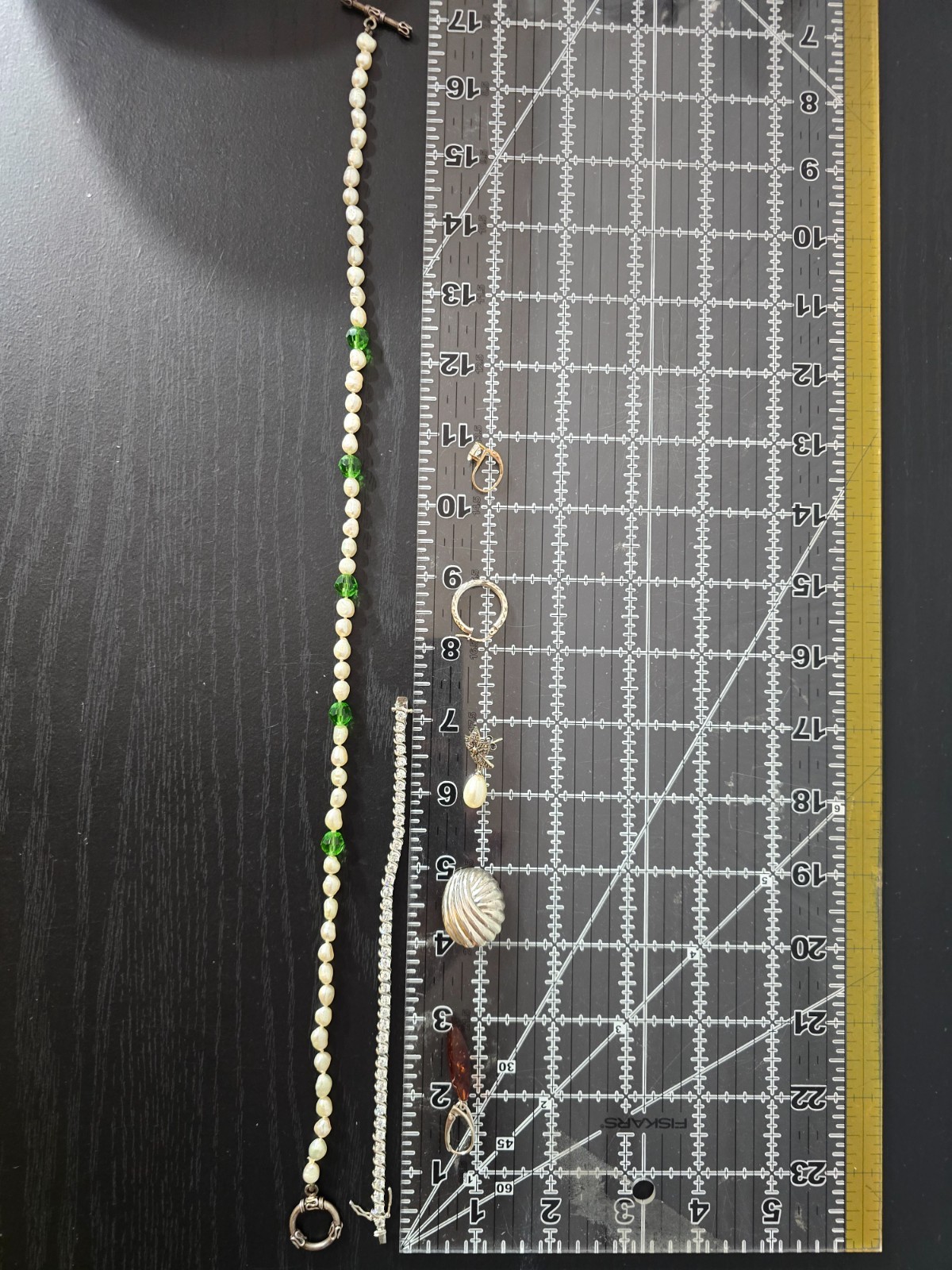 925 jewelry lot w/ fresh pearls Baltic amber and crystals signed
