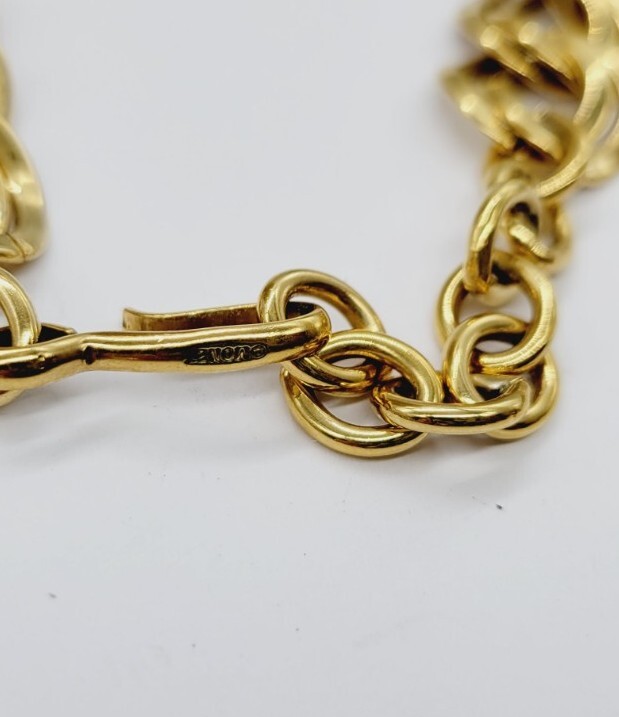 MONET Necklace Double Loop Gold Tone Chain Vintage 1980’s Style 21 in