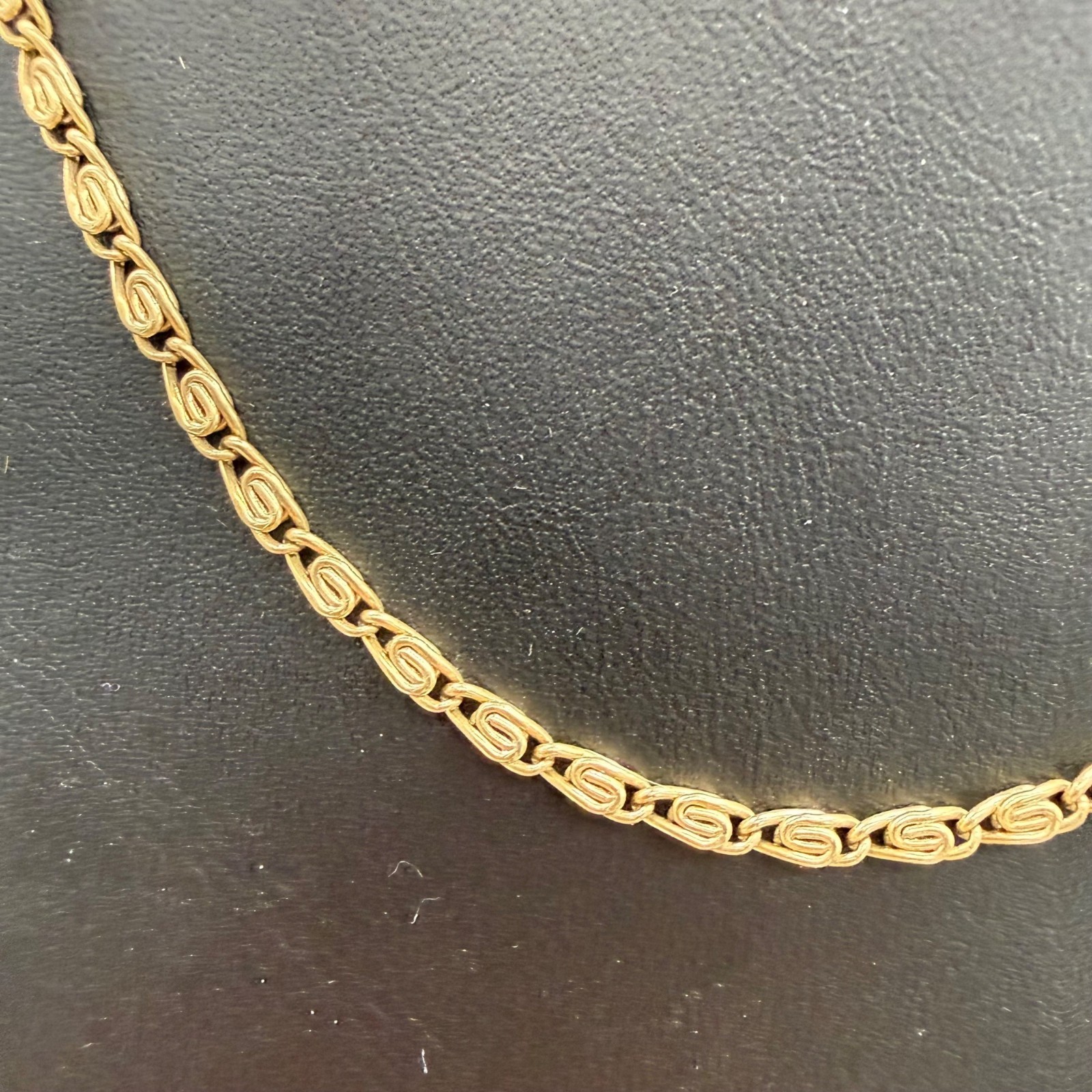Vintage Unisex Adult Necklace Snail Chain 18K Gold Plated 20 inches