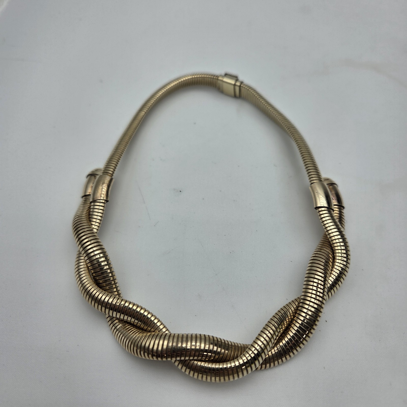 Vtg Mid Century 12k Gold Filled Frostner Snake Twisted 37.2 Gram