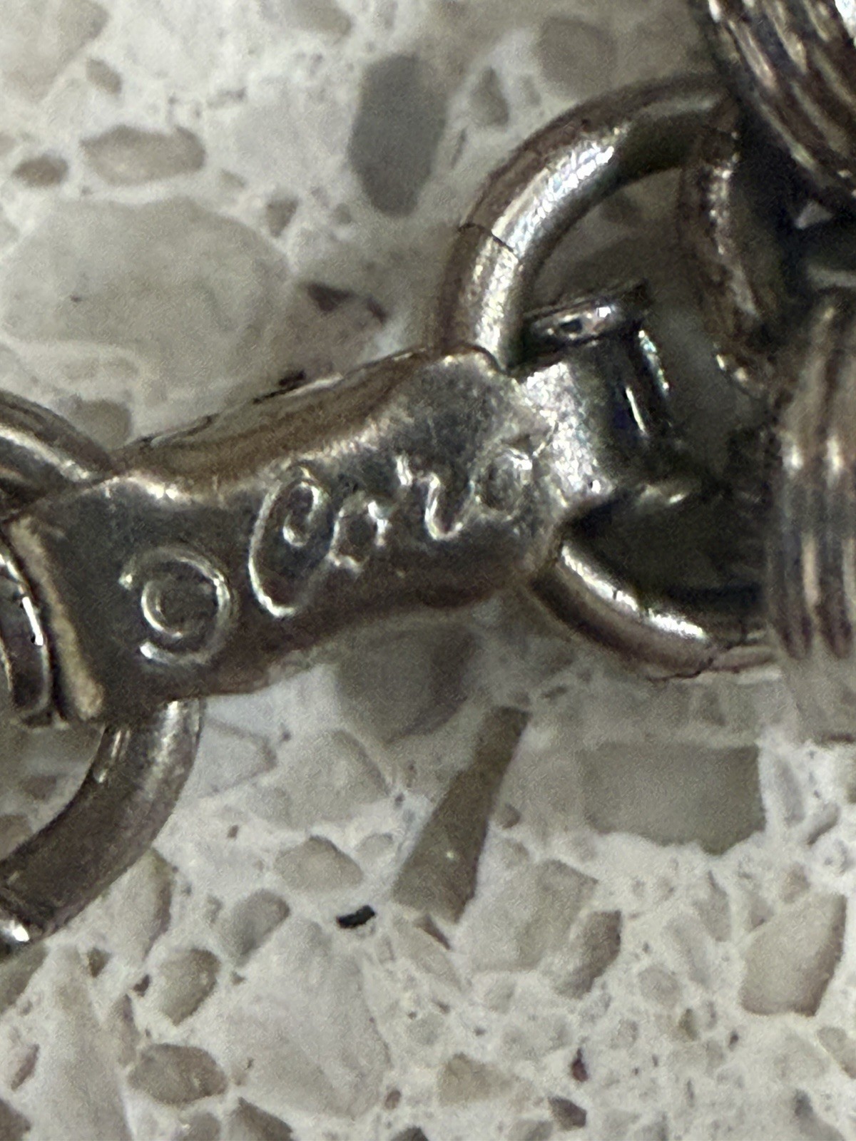 Vintage Coro Charm Bracelet Silver Tone 1950s 7.5 in With 5 Charms