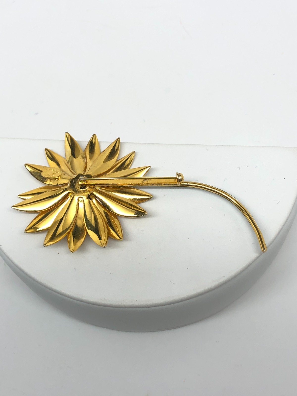 Vtg Original By Robert Yellow Enamel Flower Brooch Pin Daisy Ladybug 🐞 Large