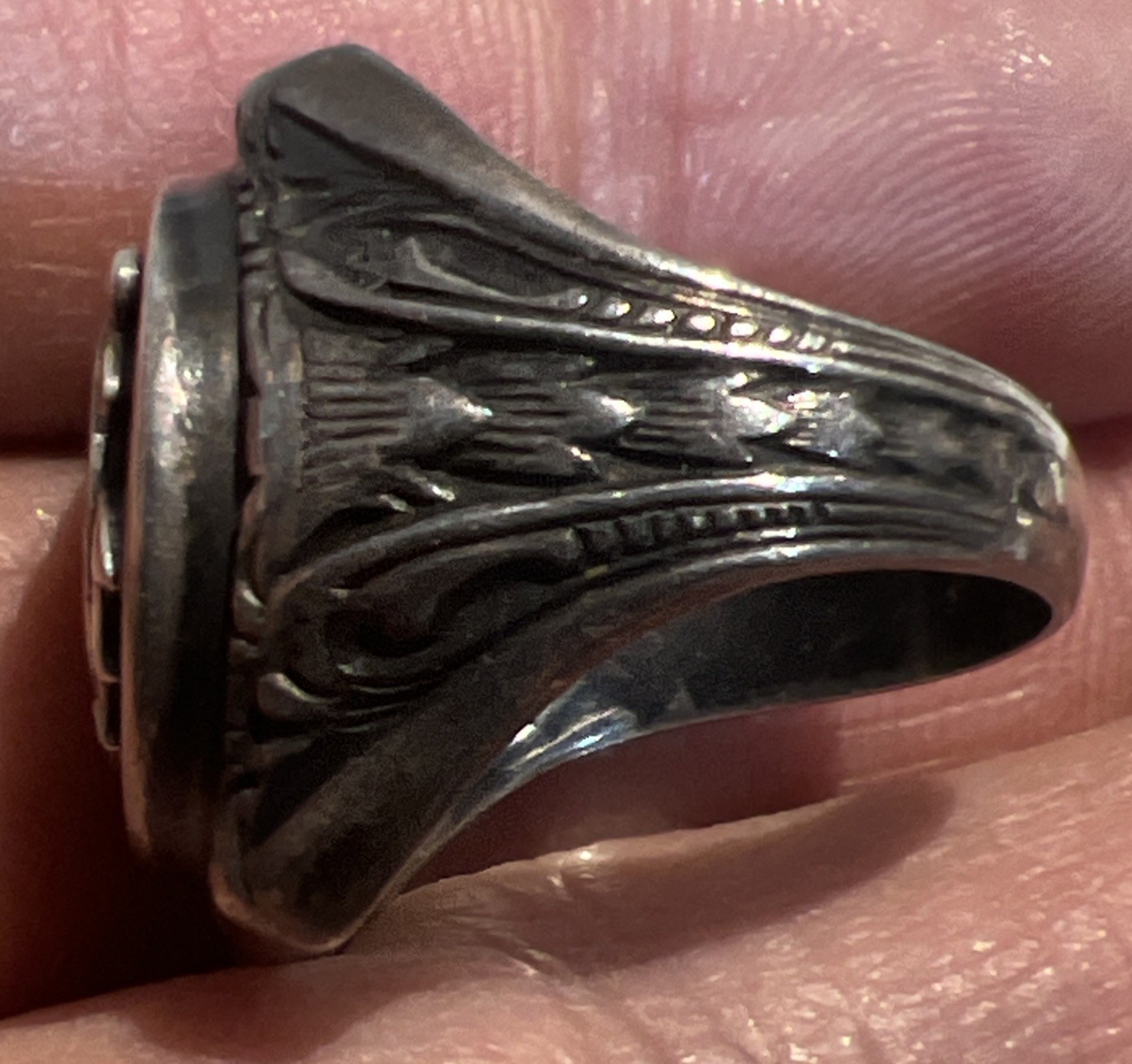 ww2 U.S. Coast Guard Sterling sliver Size 7.75 rare vintage