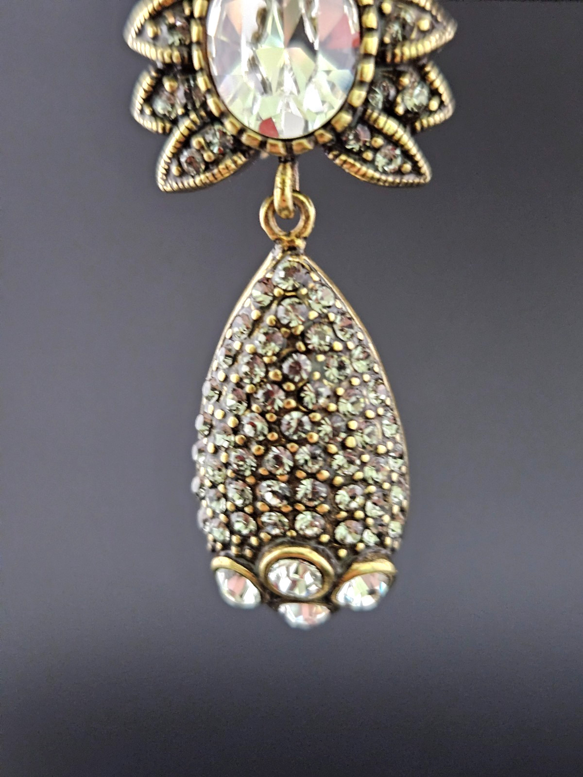Heidi Daus “MULTI GEMSTONE VINTAGE STYLE EARRINGS”