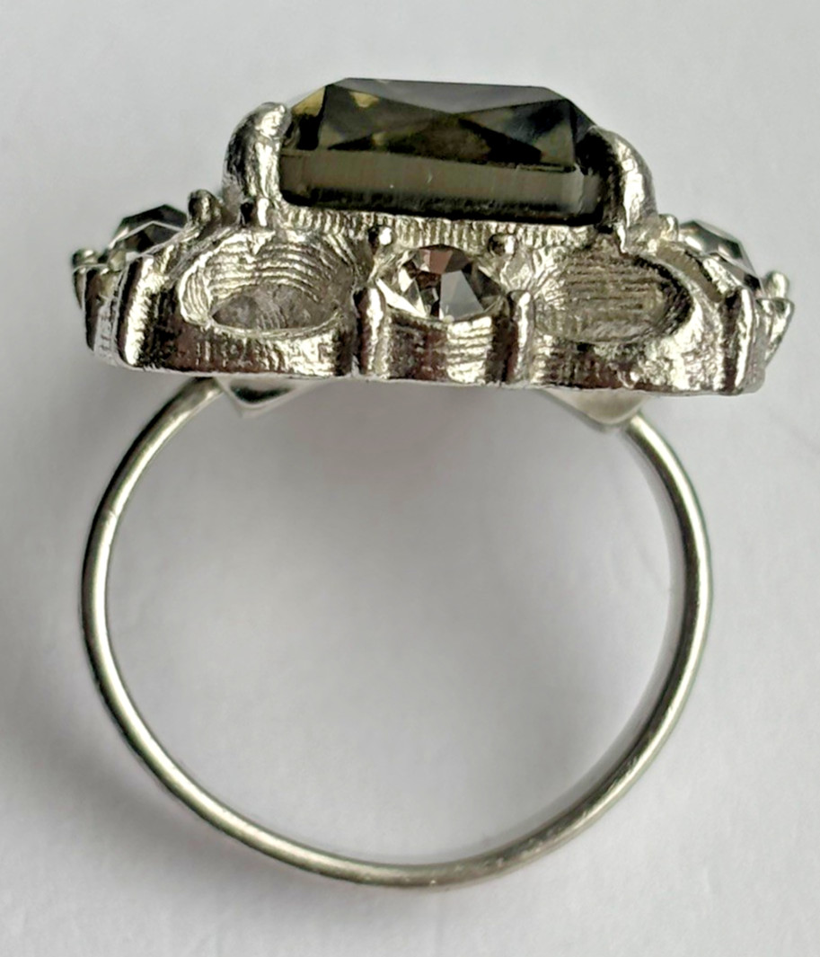 1962 SARAH COVENTRY Celebrity Smoky Rhinestone Bracelet Brooch Earrings Ring Set