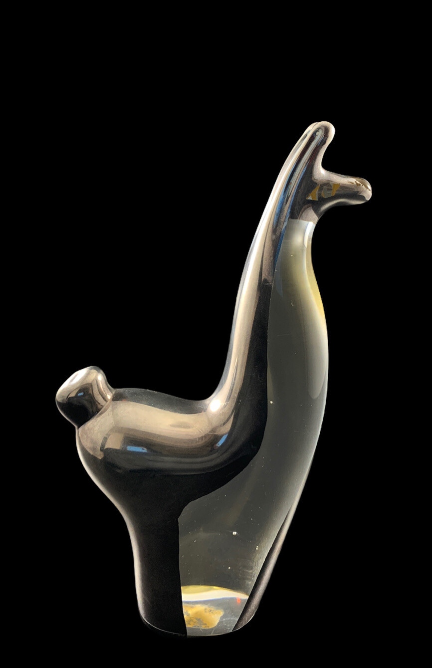 Glass Llama Figurine Sterling Inlay Animal Fine 925 Peru 6