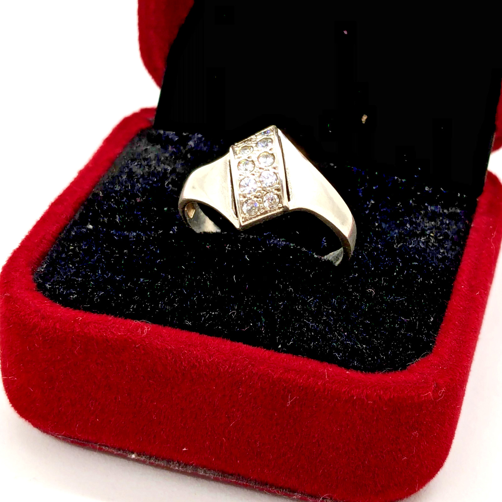 Vintage Elegant RING Silver 925 with Chic Bright Inserts -size: 8US (18mm) | #47