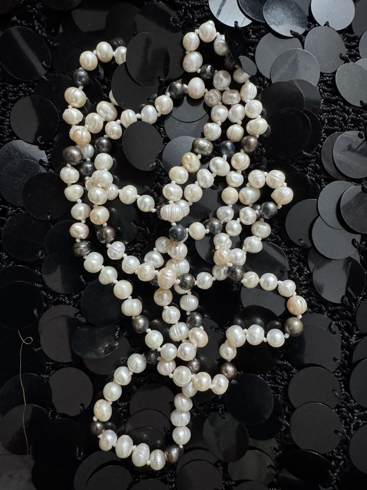 Long Baroque Freshwater like Pearl Necklace 22.5”