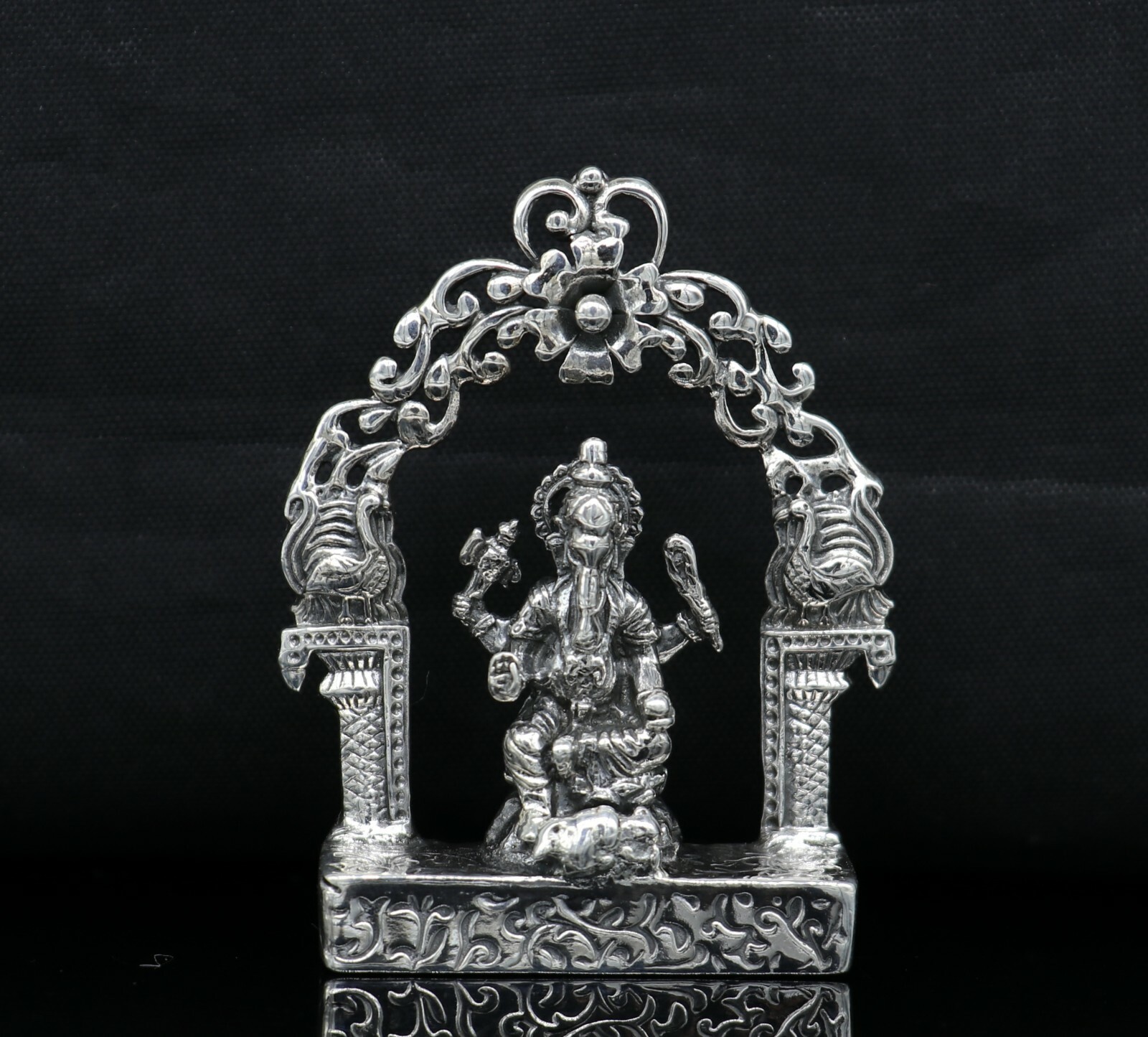 925 pure silver Lord Ganesha statue, figurine, puja article home temple art01