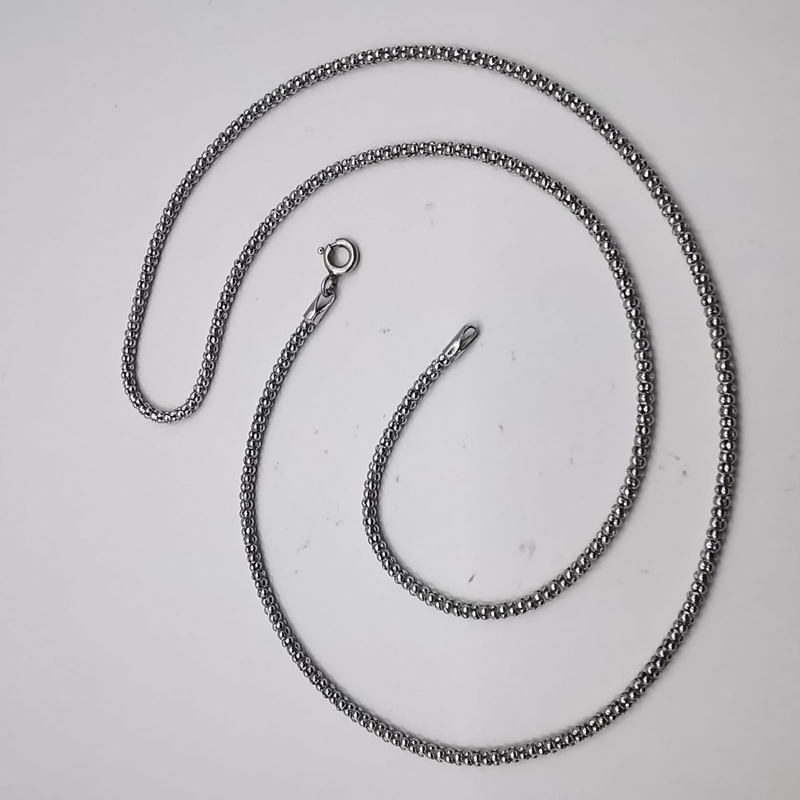 Vintage 925 Sterling Silver Chain Necklace Signed 3.44g 50.5cm (20in) 0.2cm