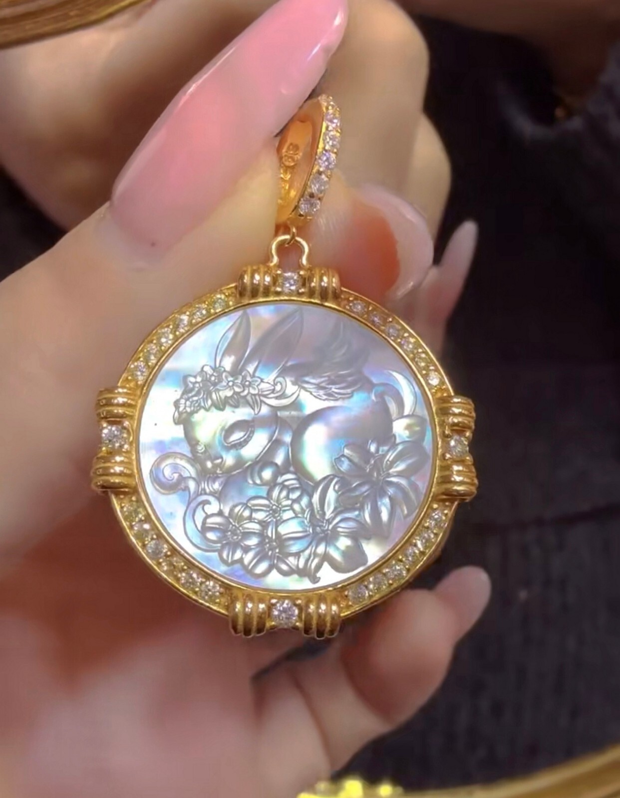 Antique style Cameo Pendant 925 Silver plated Vintage Necklace Estate Jewelry221