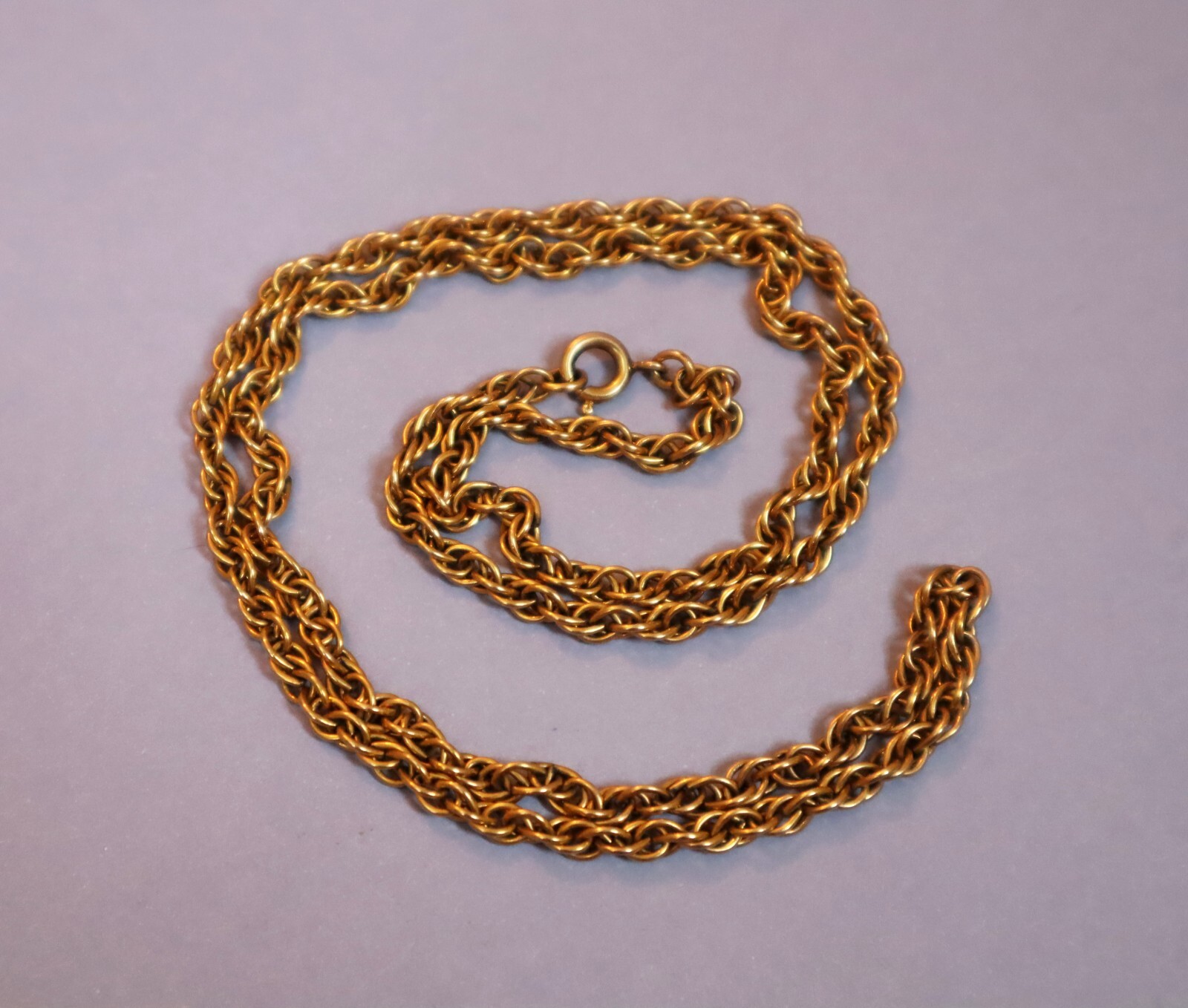 Vintage 1/20th 12k Gold Filled Chain Triple Link 25in Long 15.8g 4mm wide